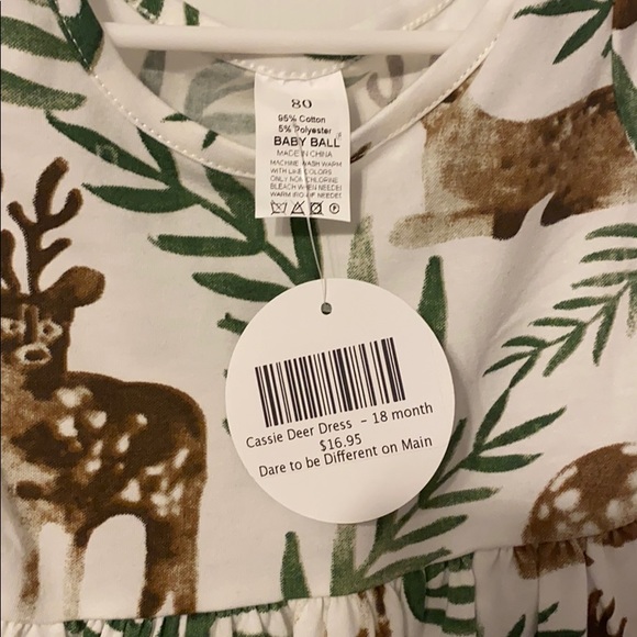 Adorable boutique reindeer dress. NWT - Picture 2 of 2